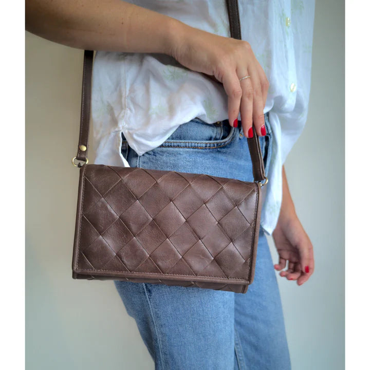 Nuage Bleau Italian Leather Halla Wallet/Crossbody