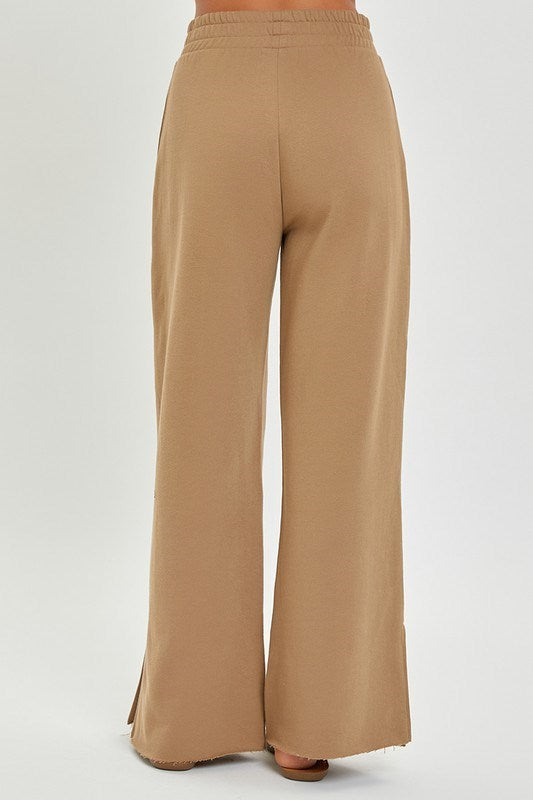 Soft Knit Wide Leg Pant w/ Slit