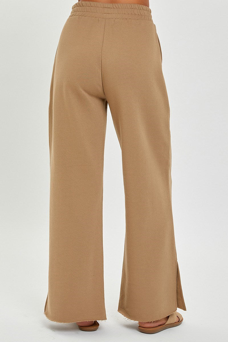 Soft Knit Wide Leg Pant w/ Slit