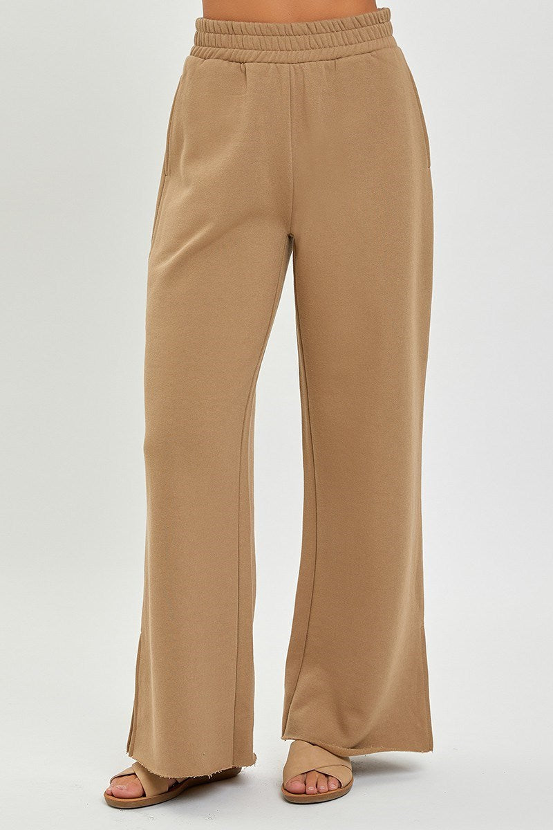 Soft Knit Wide Leg Pant w/ Slit