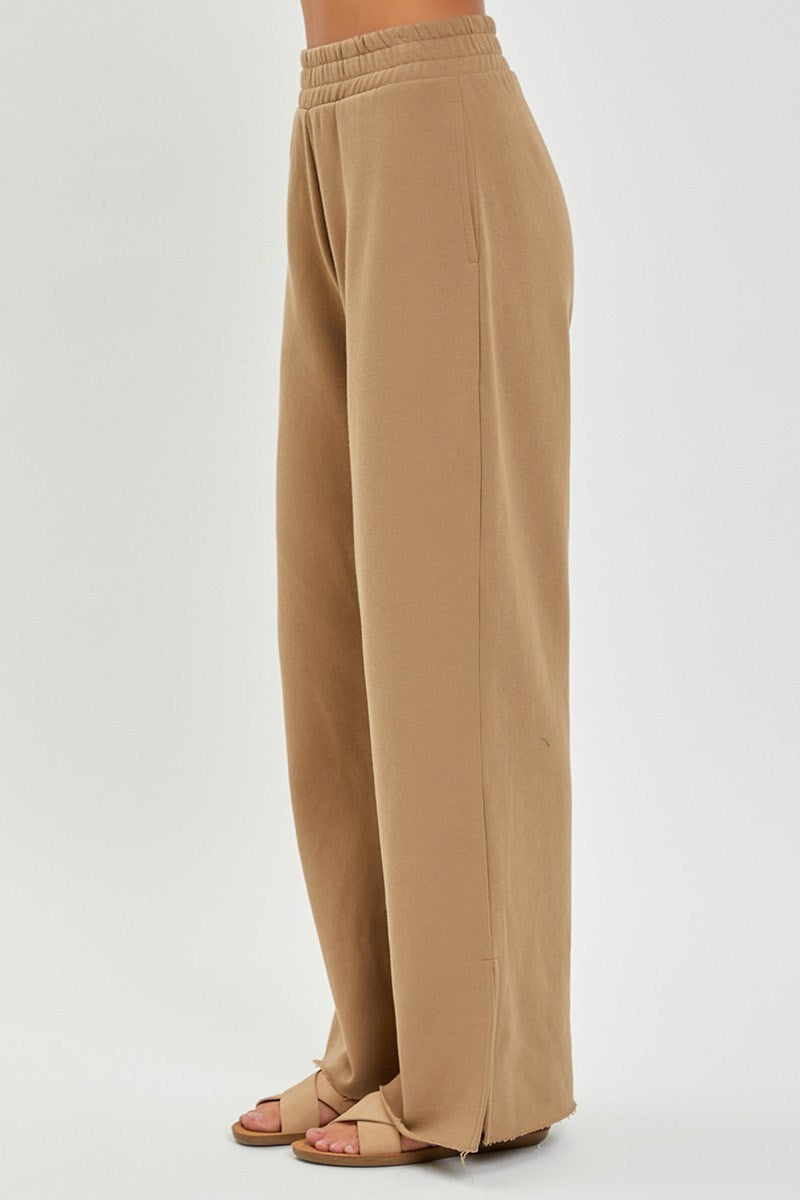 Soft Knit Wide Leg Pant w/ Slit