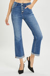 High Rise Button Down Straight Leg