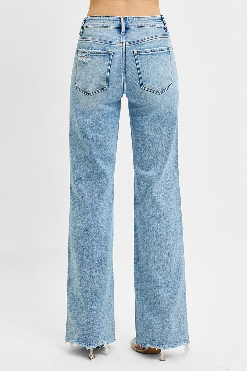 Risen Tummy Control Mid-Rise Wideleg Jean