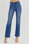 Tummy Control Ankle Straight Adjustable Jean