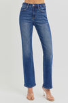 Tummy Control Ankle Straight Adjustable Jean
