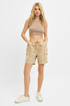 Risen Mid-Rise Cargo Shorts - Latte