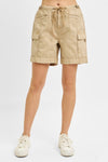 Risen Mid-Rise Cargo Shorts - Latte