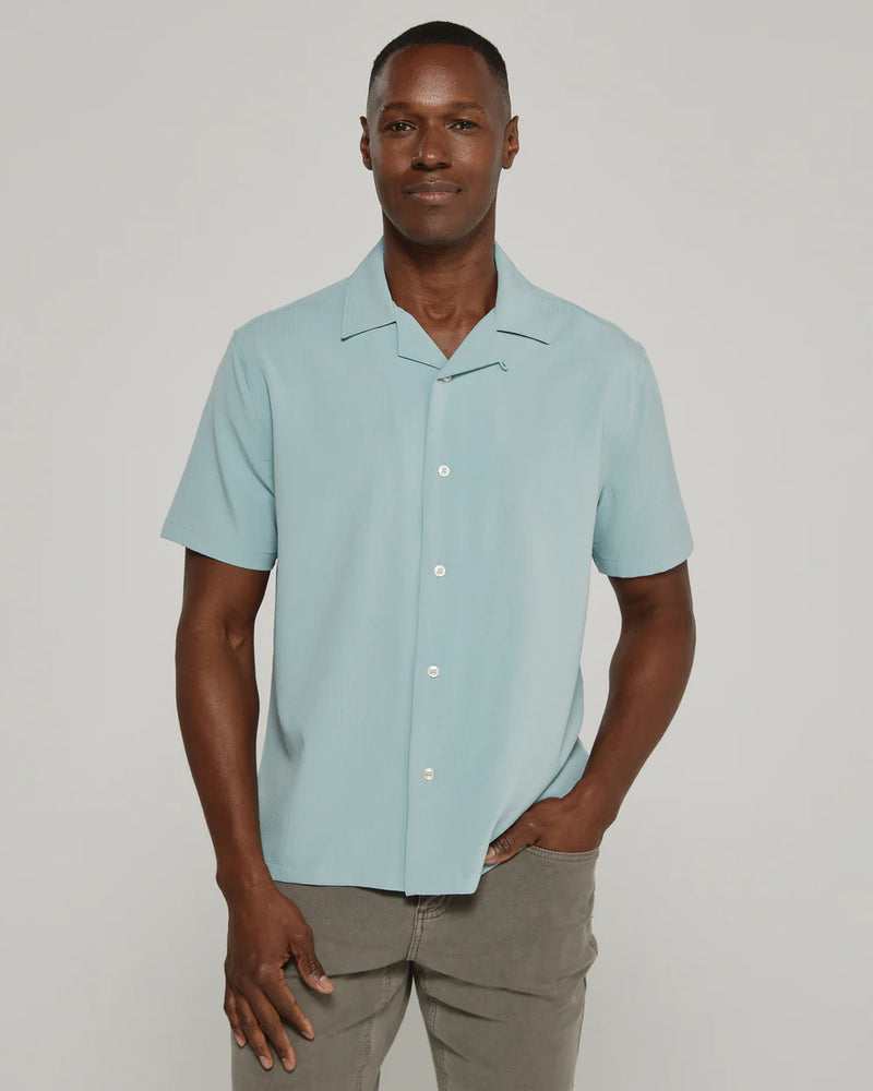 7 Diamonds Vance Camp Shirt - Seafoam