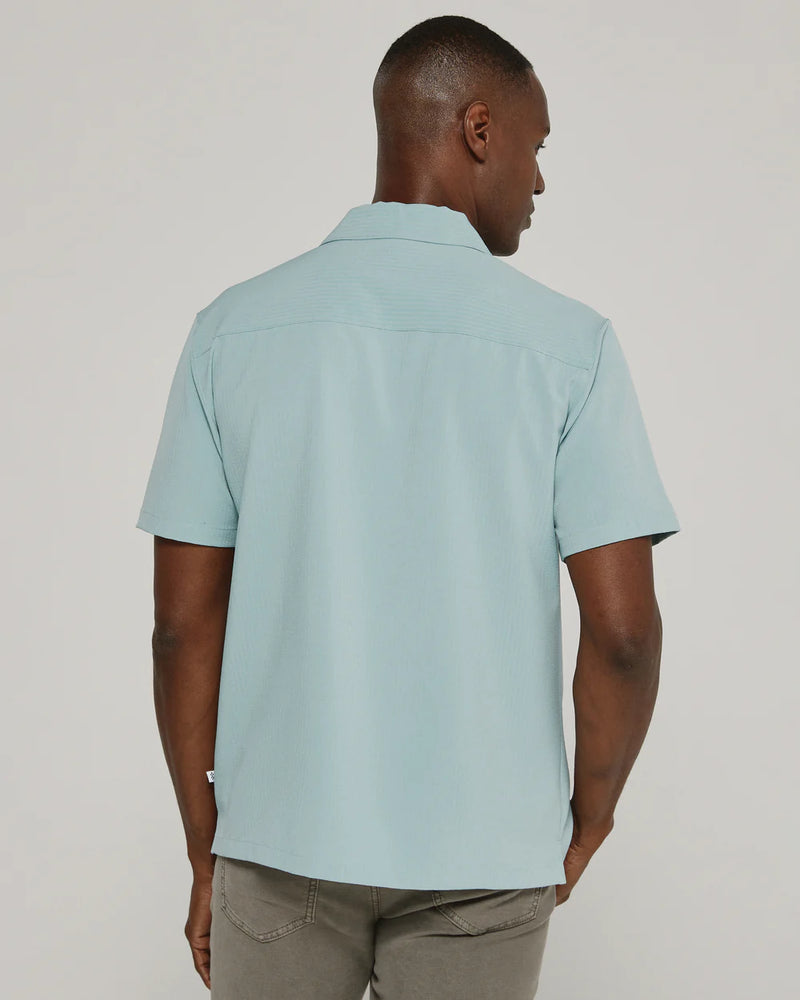 7 Diamonds Vance Camp Shirt - Seafoam