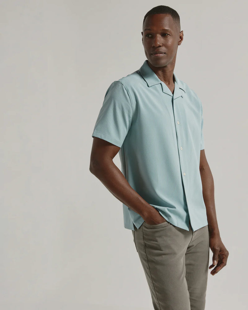 7 Diamonds Vance Camp Shirt - Seafoam