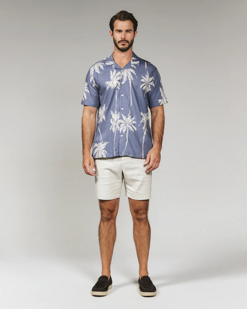 7 Diamonds Daytona Camp Shirt - Storm Blue