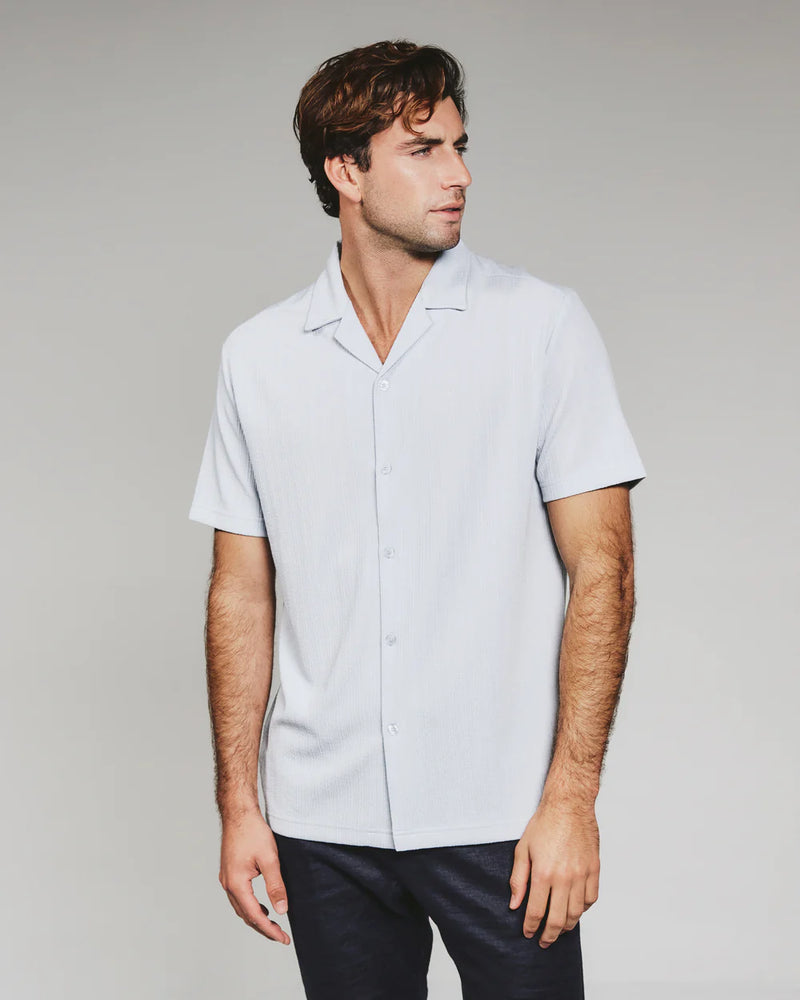 7 Diamonds Vaughn Camp Shirt - Light Blue