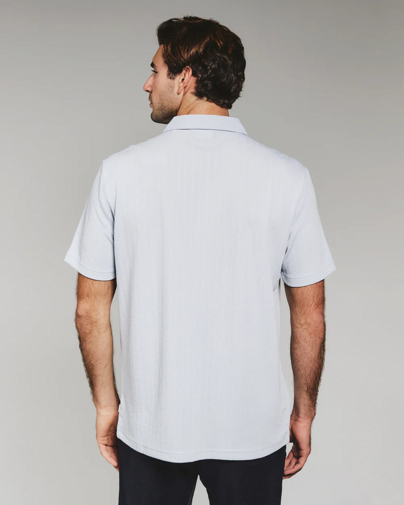 7 Diamonds Vaughn Camp Shirt - Light Blue