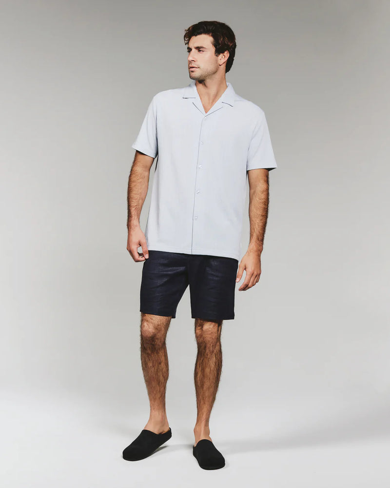 7 Diamonds Vaughn Camp Shirt - Light Blue