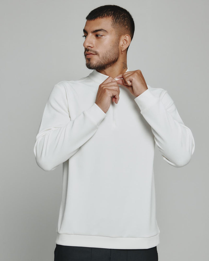 7 Diamonds Rev Quarter Zip- Natural
