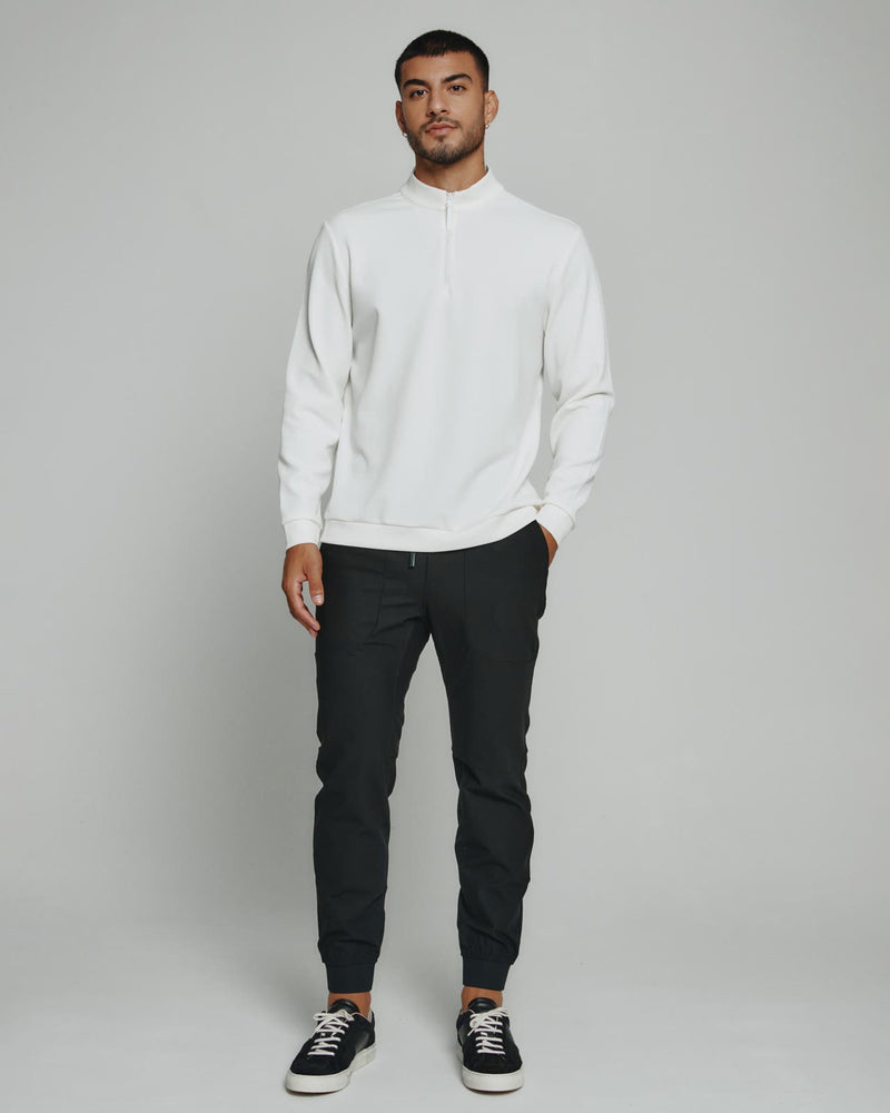 7 Diamonds Rev Quarter Zip- Natural