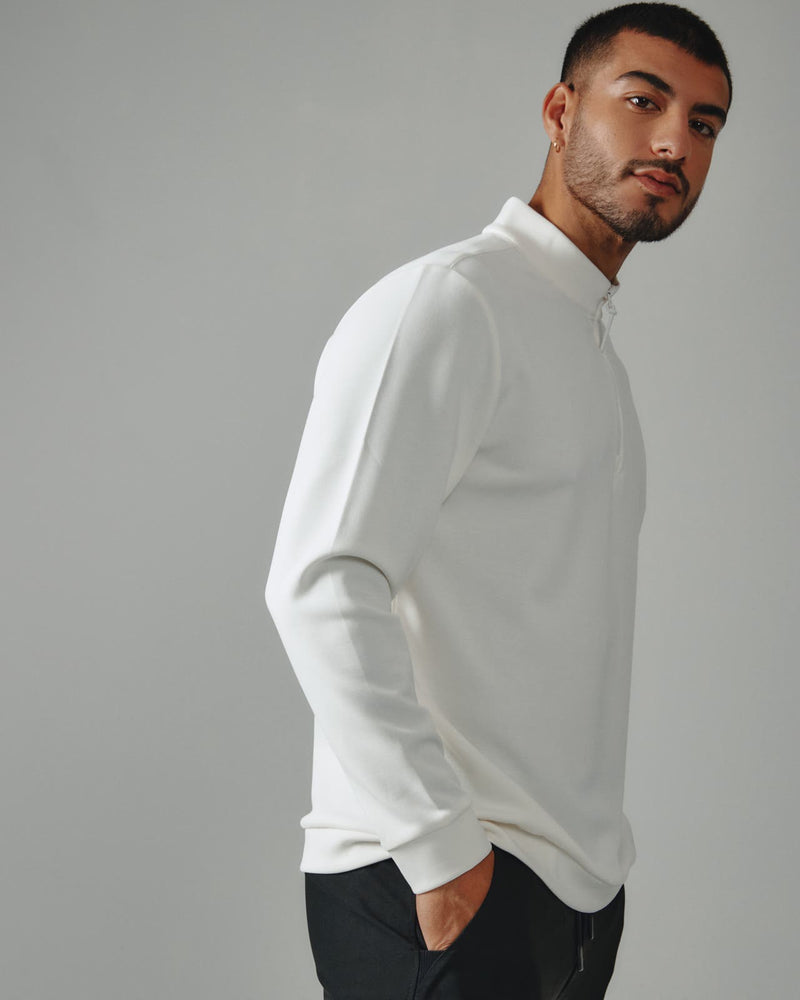 7 Diamonds Rev Quarter Zip- Natural