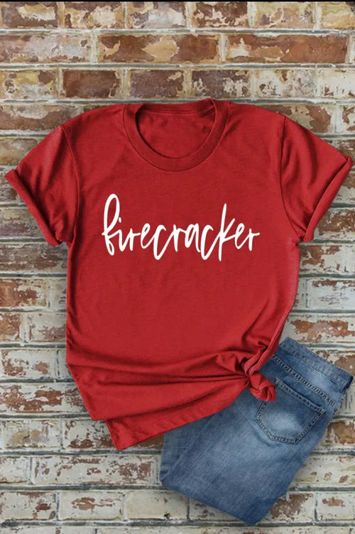 Firecracker Round Neck Tee
