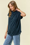 DRAPED SHOULDER DOLMAN CUPRO TOP