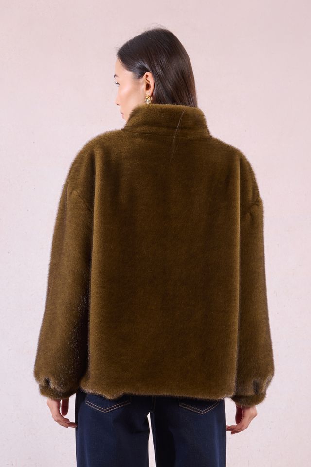Brown Khaki Woven Coat