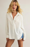 Z Supply Seaport Striped Button Up - White