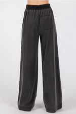 Black Denim Pull On Pant