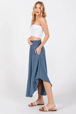 Smocked Midi Skirt
