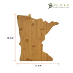 Minnesota Bamboo Serving Cutting Board