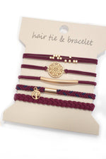 BOHO KNOT BRACELET HAIR TIES |  Black