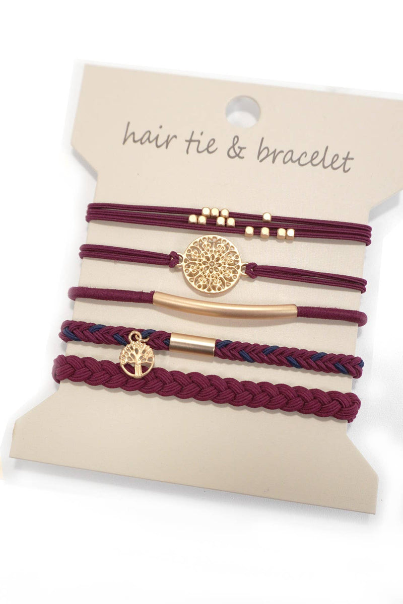 BOHO KNOT BRACELET HAIR TIES |  Black