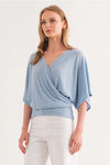 Ribbed Wrap Top