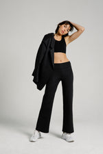Jacquard Stripe Wide Leg Pant