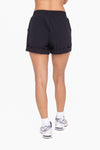 High Waist Cuffed Shorts - Black