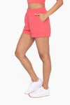 High Waist Cuffed Shorts - Paradise Pink