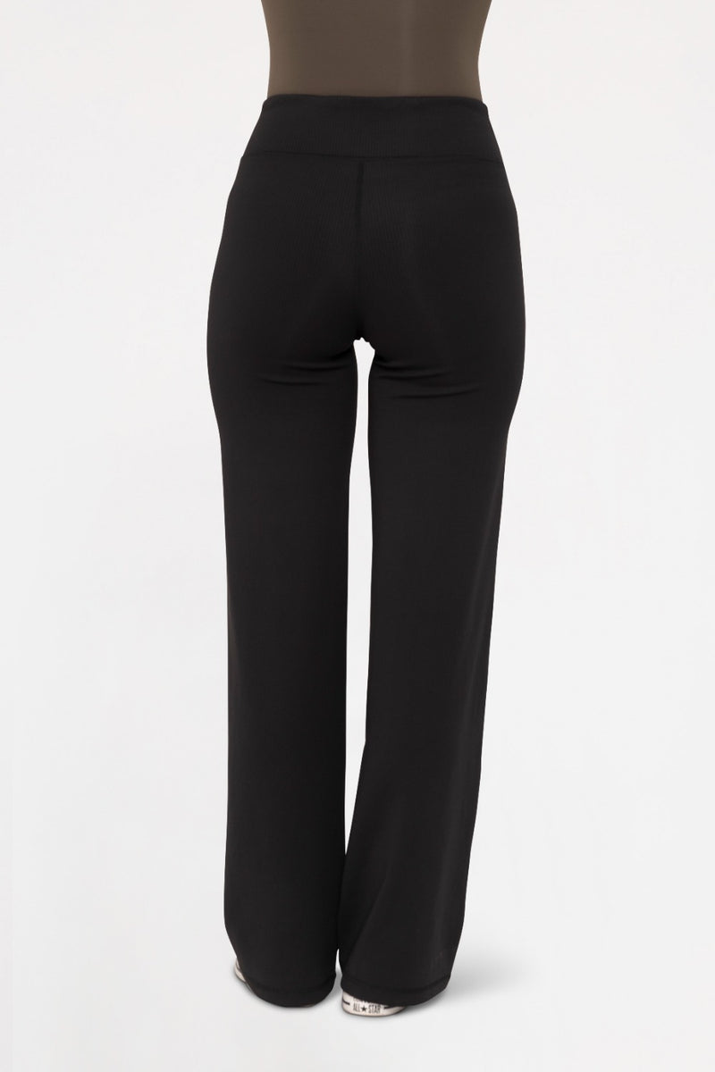 Jacquard Stripe Wide Leg Pant