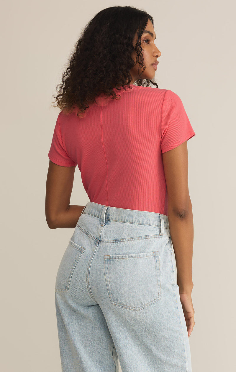Z Supply Sirena Tee - Sunset Pink