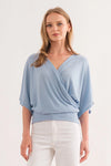 Ribbed Wrap Top