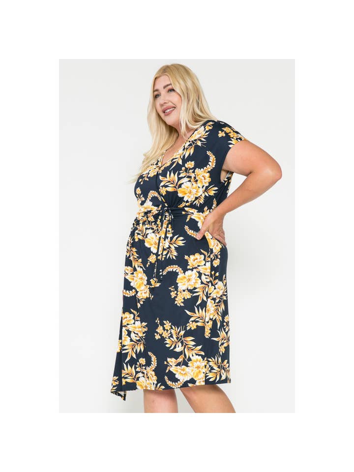 Curvy Flora Midi Dress