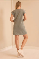 Wave Rib Drop Shoulder Dress