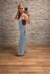 V-Neck Wide Leg Tencel Jumpsuit