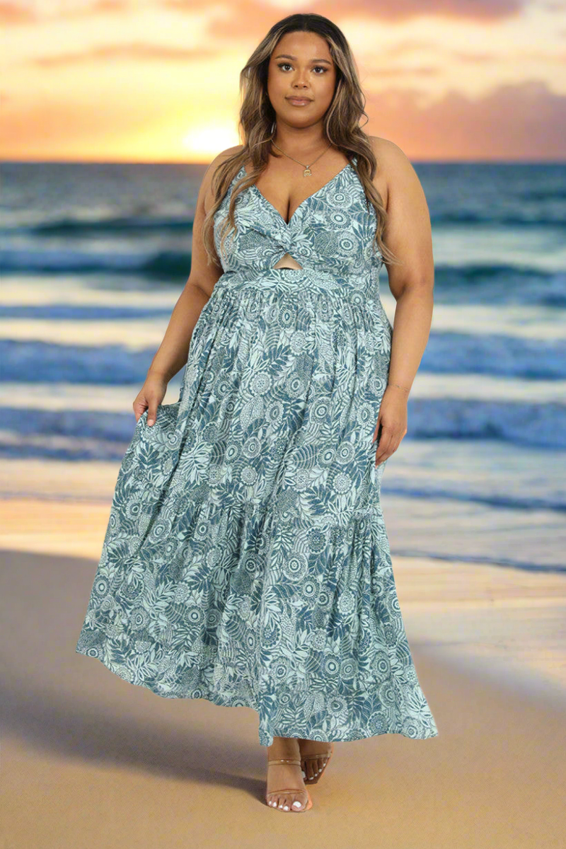 Curvy Blue Flowy Sundress Curvy Blue Flowy Sundress