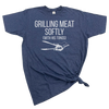 Men's GRILLING MEAT SOFTLY WITH HIS TONGS T-SHIRT