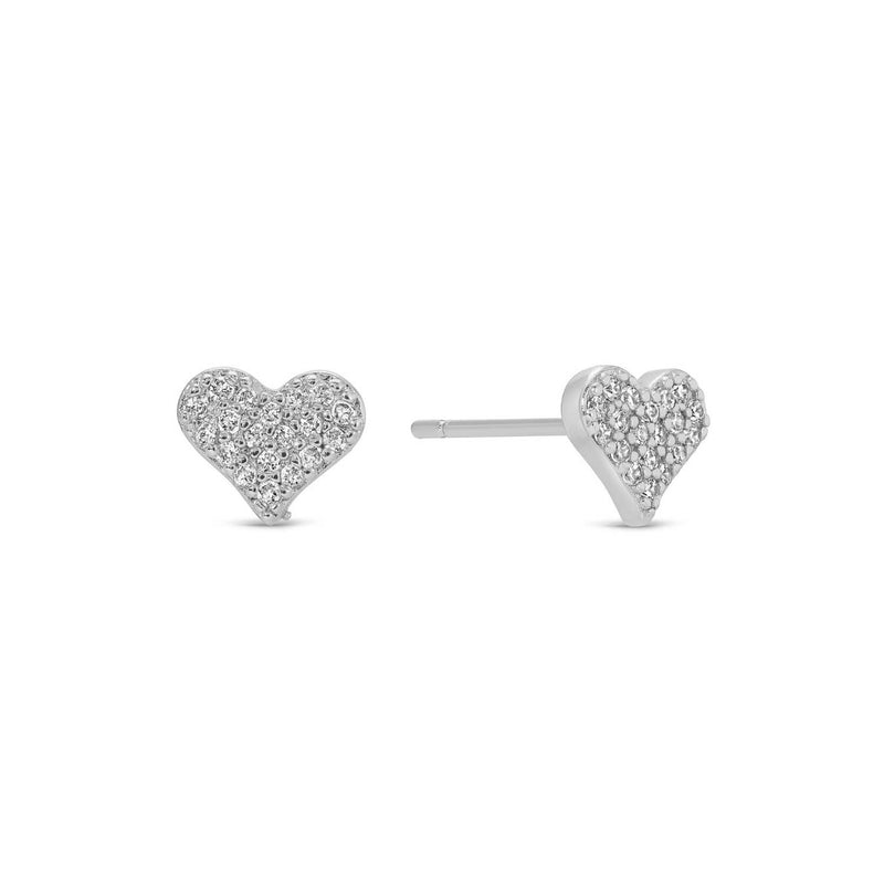 Heart Velvet Stud Gift Set: Silver