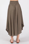 Smocked Midi Skirt- Green