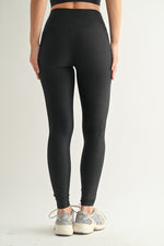 Leather Look Crossover Leggings