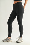Leather Look Crossover Leggings