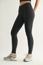 Leather Look Crossover Leggings
