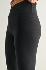 Leather Look Crossover Leggings