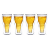 Upside Down Beer Glasses - Set of 4