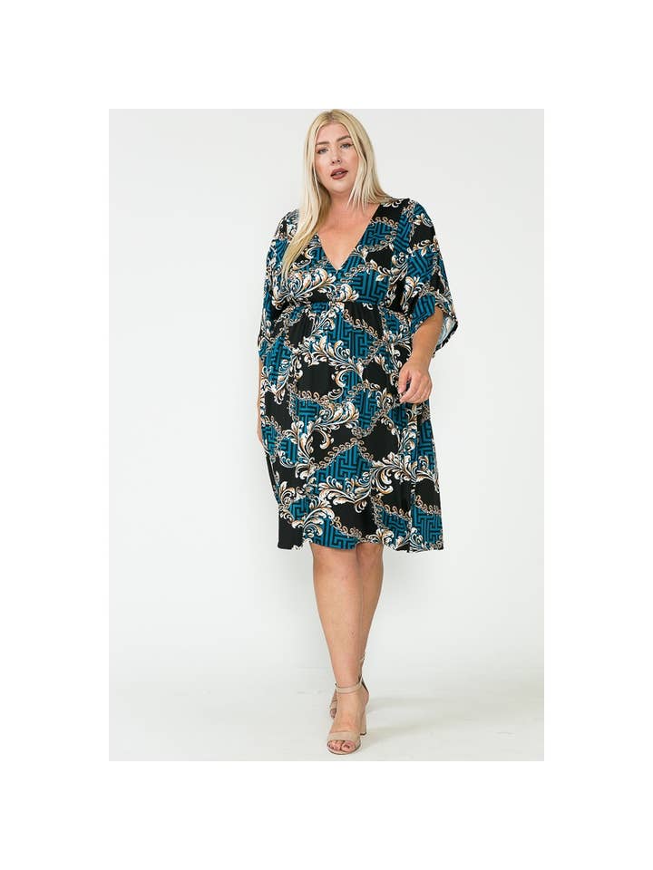 Curvy Kimono Midi Dress